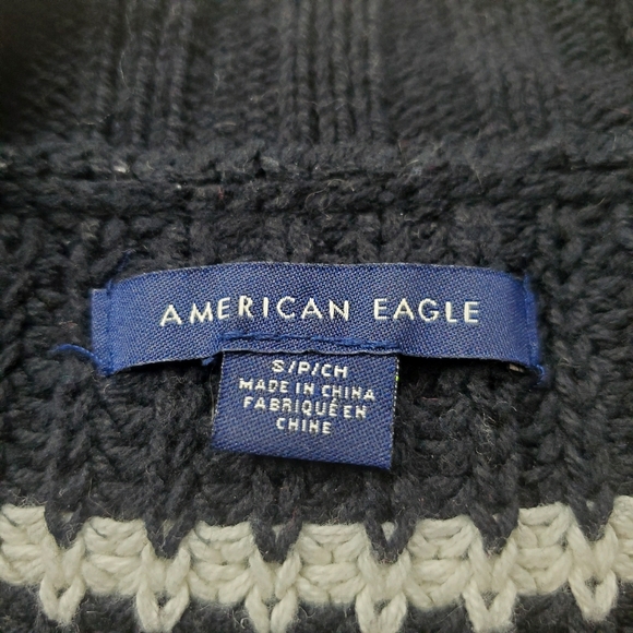 American Eagle oversized striped pocket sweater S - Picture 3 of 6